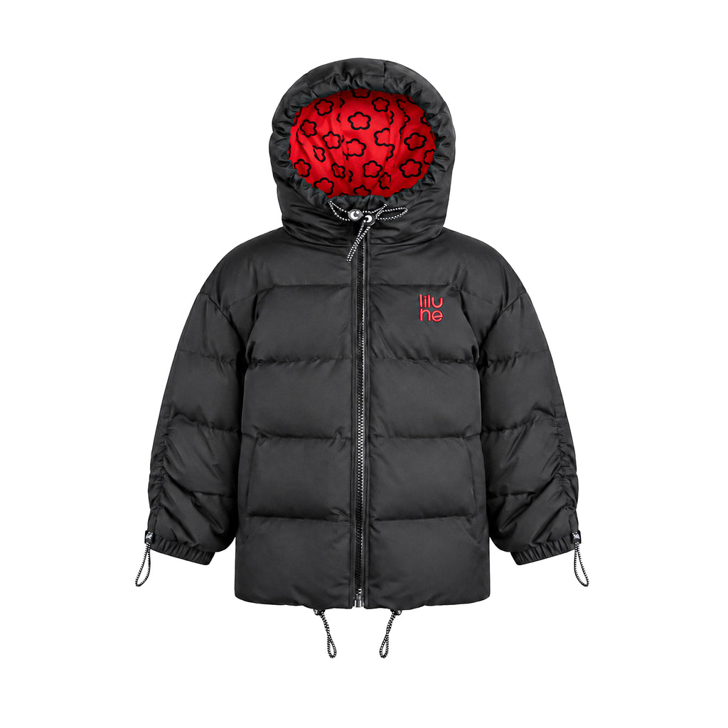 Black Winter Puffer Coat | Lilune Outerwear