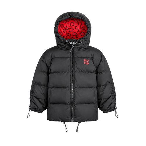 Black Winter Puffer Coat | Lilune Outerwear
