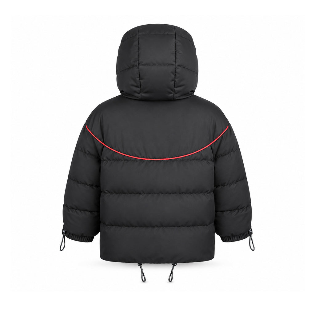 Black Winter Puffer Coat | Lilune Outerwear