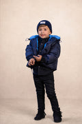 Navy Winter Puffer Coat | Lilune Outerwear