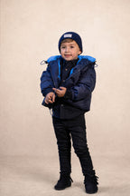 Navy Winter Puffer Coat | Lilune Outerwear
