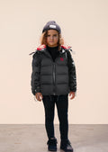 Black Winter Puffer Coat | Lilune Outerwear